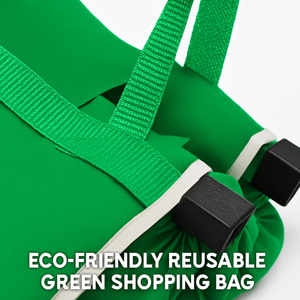 Eco-Friendly Reusable Green Shopping Bag - Sustainable & Durable