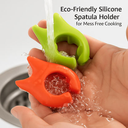 Eco-Friendly Silicone Spatula Holder for Mess-Free Cooking
