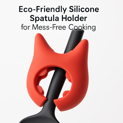 Eco-Friendly Silicone Spatula Holder for Mess-Free Cooking