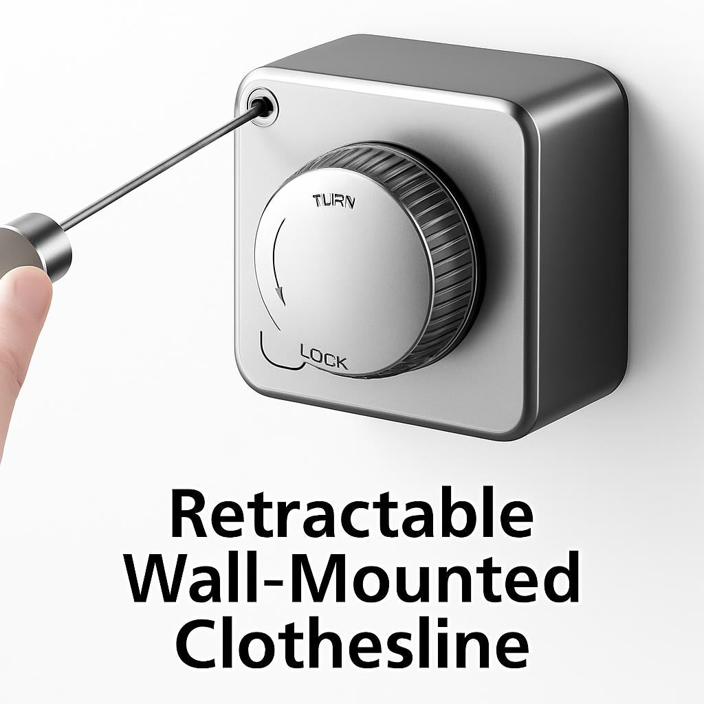 Retractable Wall-Mounted Clothesline - Eco-Friendly Drying Solution
