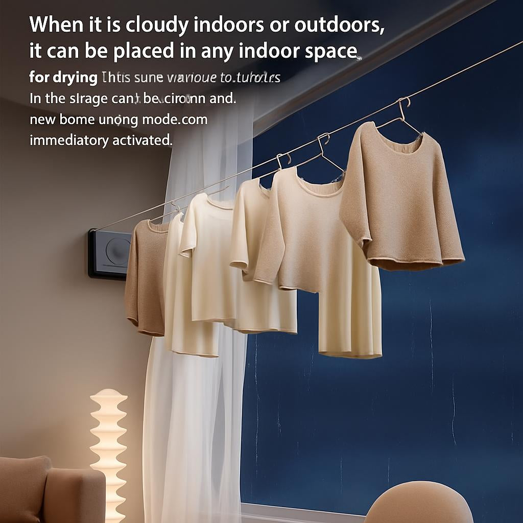 Retractable Wall-Mounted Clothesline - Eco-Friendly Drying Solution