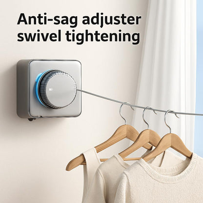 Retractable Wall-Mounted Clothesline - Eco-Friendly Drying Solution