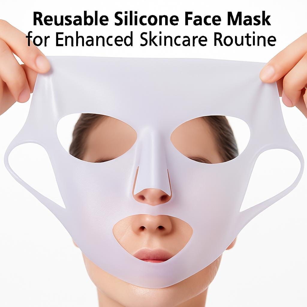 Light purple reusable silicone face mask for skincare
