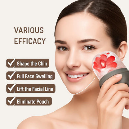 Facial Ice Cube Tray Set for Beauty Massage - Eco-Friendly Silicone