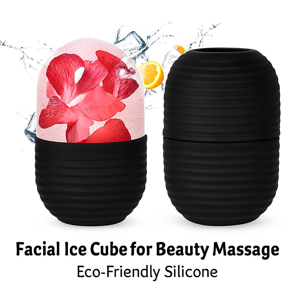 Facial Ice Cube Tray Set for Beauty Massage - Eco-Friendly Silicone
