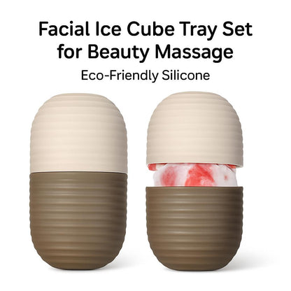 Facial Ice Cube Tray Set for Beauty Massage - Eco-Friendly Silicone