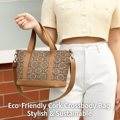 Eco-Friendly Cork Crossbody Bag - Stylish & Sustainable