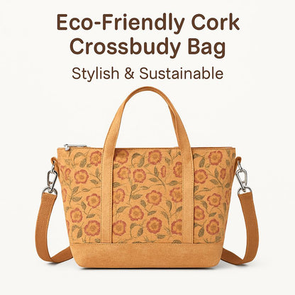 Eco-Friendly Cork Crossbody Bag - Stylish & Sustainable