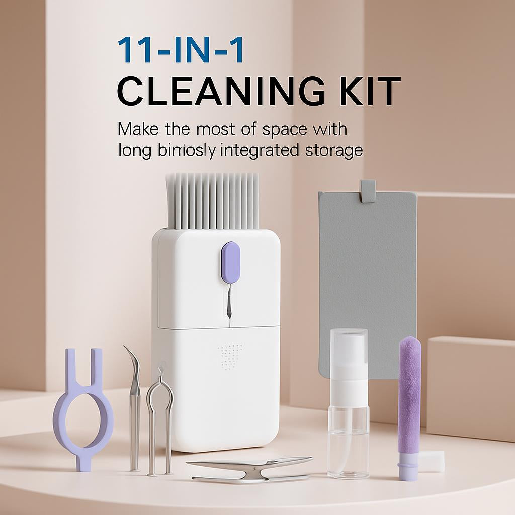 11-in-1 PC Cleaning Kit - Multi-Functional, Eco-Friendly, Compact Design