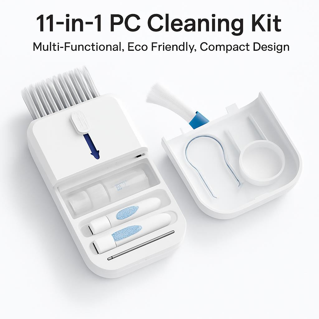 11-in-1 PC Cleaning Kit - Multi-Functional, Eco-Friendly, Compact Design