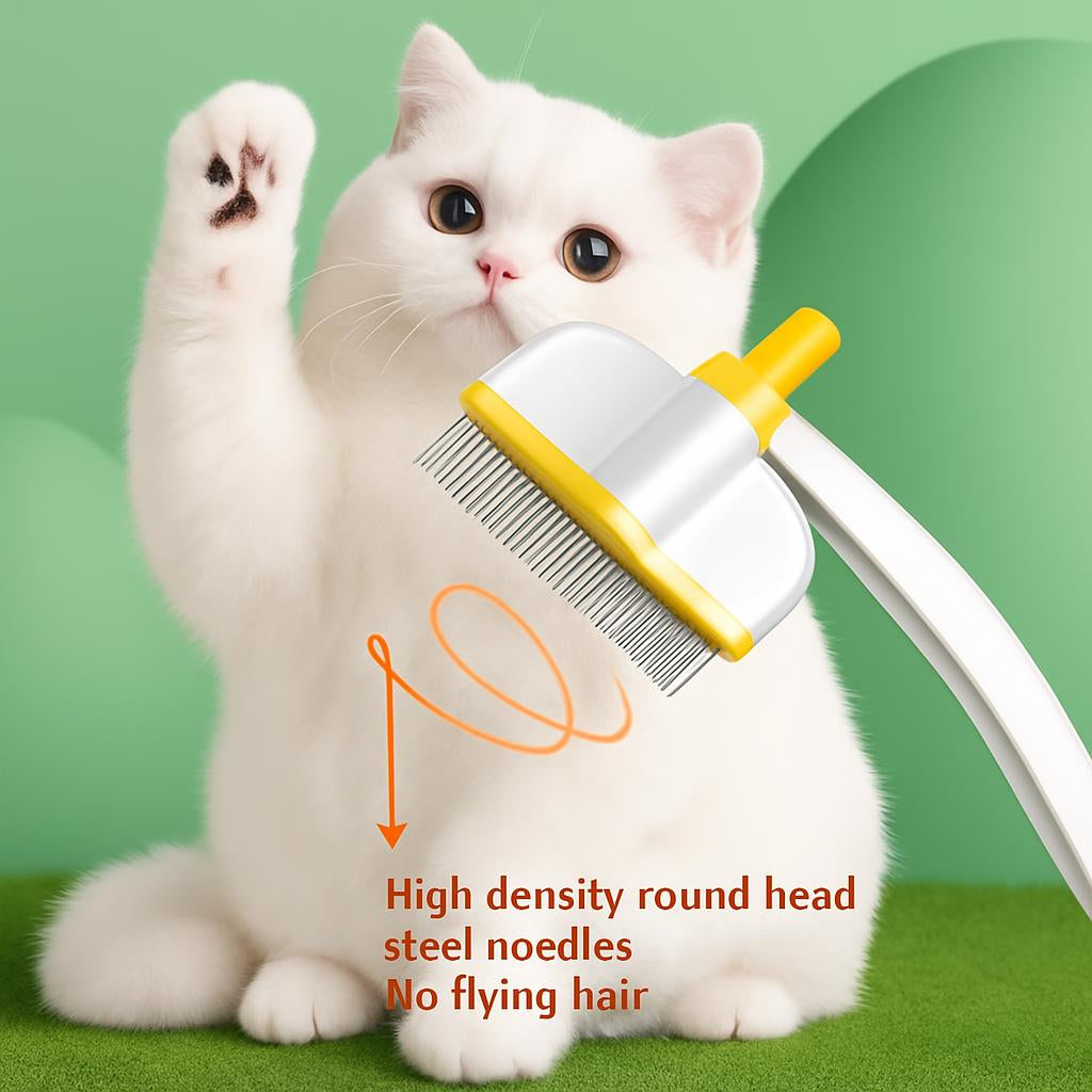 Rotating Pet Grooming Brush for Easy Shedding Control