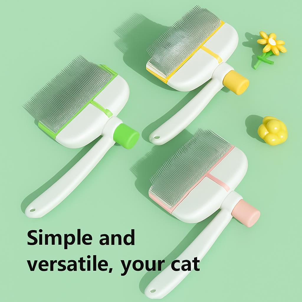 Rotating Pet Grooming Brush for Easy Shedding Control