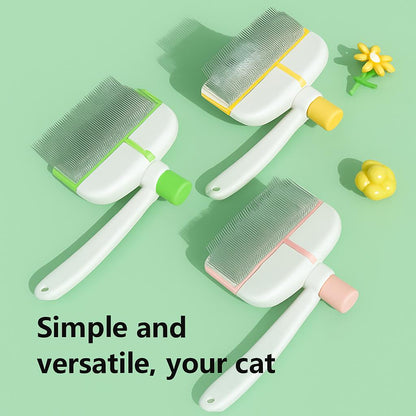 Rotating Pet Grooming Brush for Easy Shedding Control