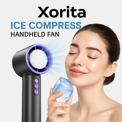 Portable Ice Compress Handheld Fan for Instant Cooling Relief