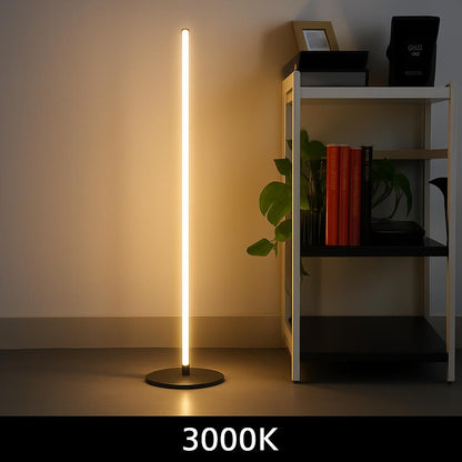 Modern Black Slim LED Floor Lamp - Energy Efficient Lighting