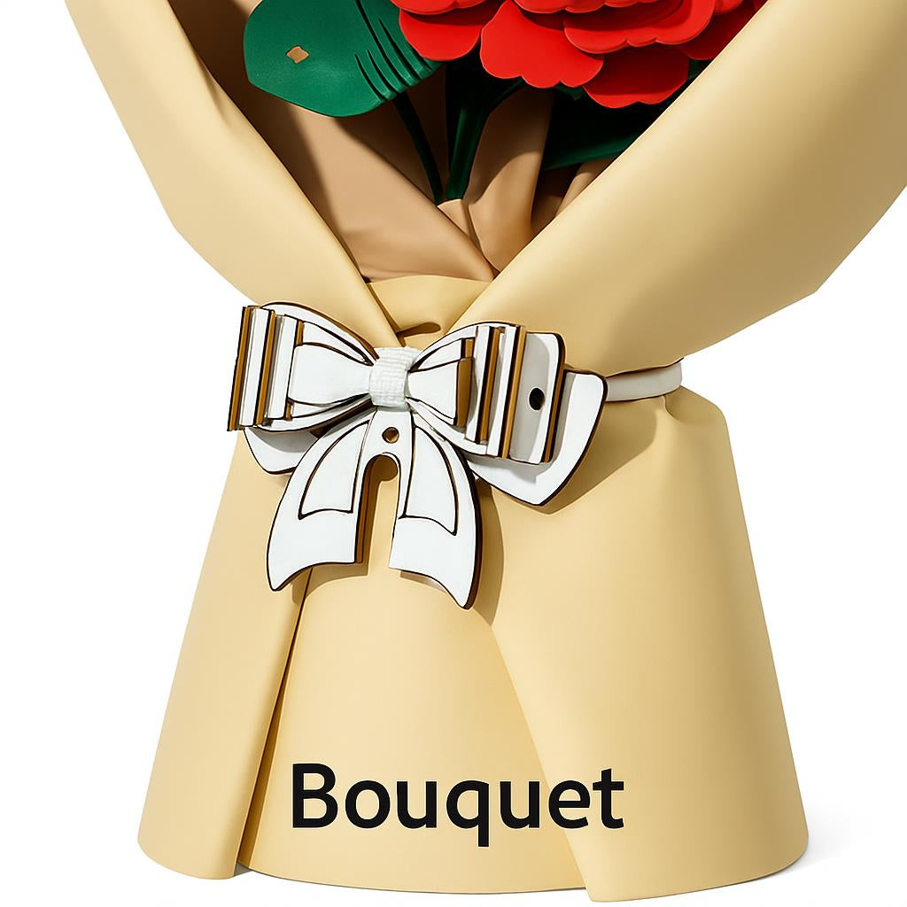 Eco-Friendly Wooden Flower Bouquet Puzzle Gift