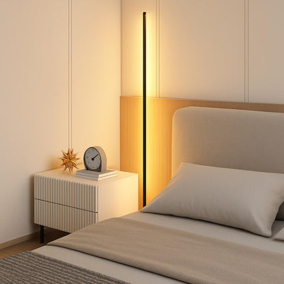 Modern Black Slim LED Floor Lamp - Energy Efficient Lighting
