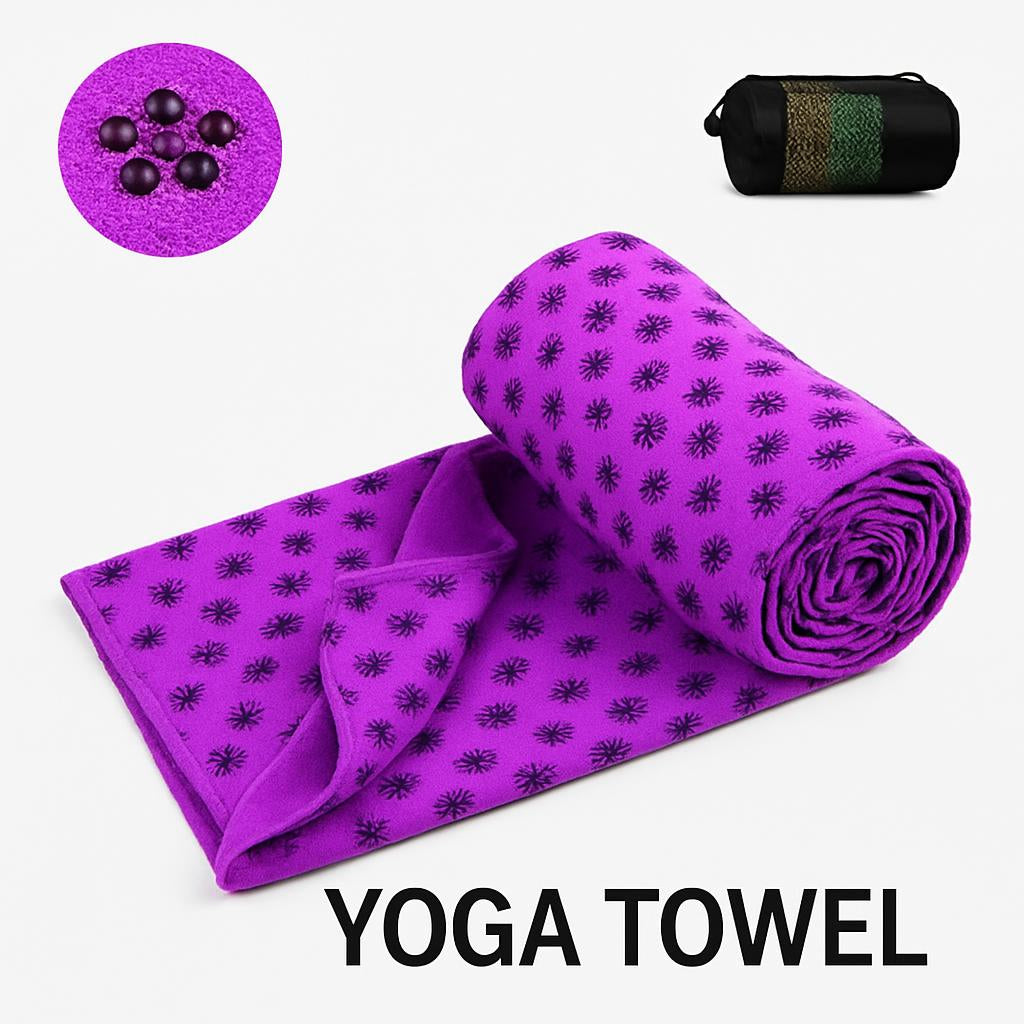 Eco-Friendly Microfiber Yoga Towel with Floral Design