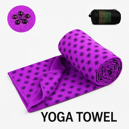 Eco-Friendly Microfiber Yoga Towel with Floral Design