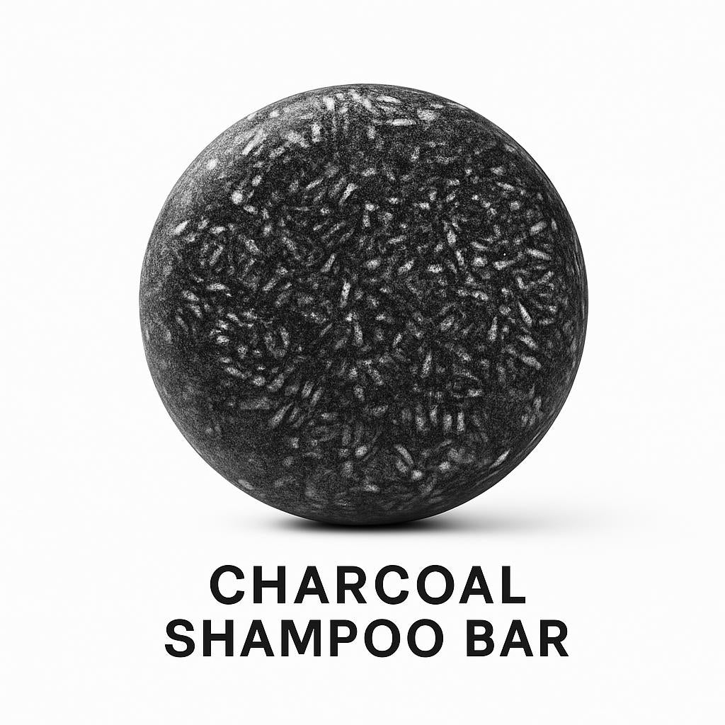 Organic Bamboo Charcoal Shampoo Bar - Plastic-Free, Vegan, Handmade