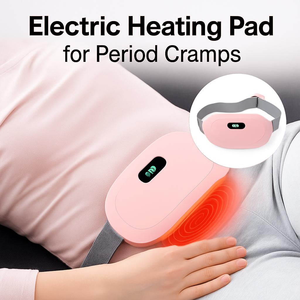 Pink Electric Heating Pad for Women's Period Relief