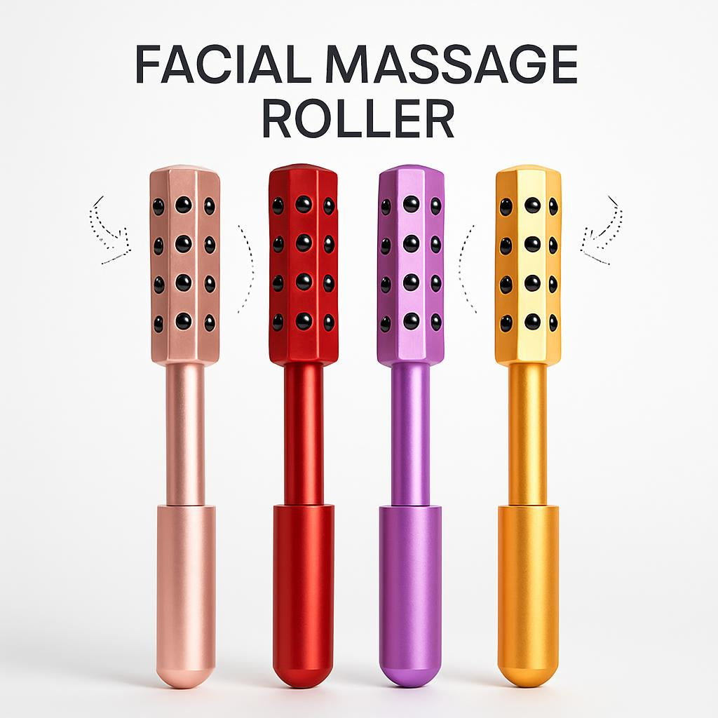 Germanium Beauty Stick Facial Massage Tool - Metallic Pink