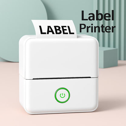 Eco-Friendly Mini Portable Printer in White with Green Power Button