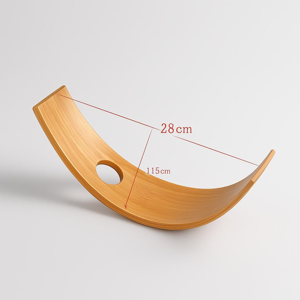 Eco-Friendly Balancing Wine Bottle Holder - Natural Wood Tone
