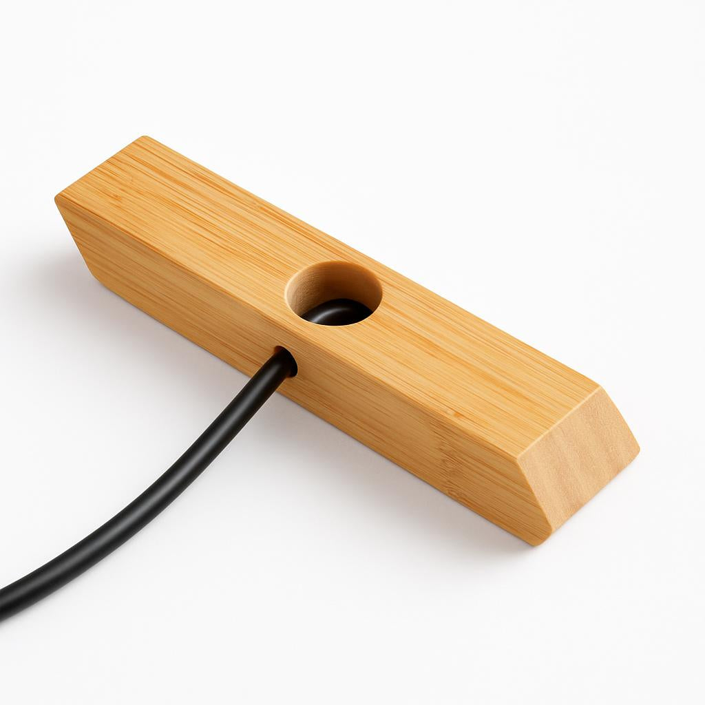 Eco-Friendly Balancing Wine Bottle Holder - Natural Wood Tone