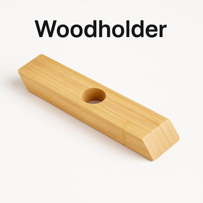 Eco-Friendly Balancing Wine Bottle Holder - Natural Wood Tone