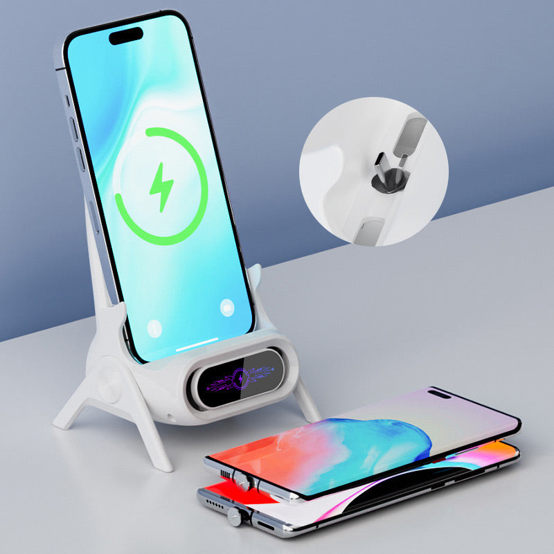 Multifunctional Wireless Fast Charger Phone Stand Magnetic Phone Stand,Small Chair 15W Mobile Phone Holder Tablet Bracket 1/2PCS