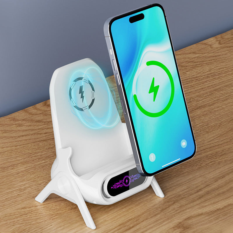 Multifunctional Wireless Fast Charger Phone Stand Magnetic Phone Stand,Small Chair 15W Mobile Phone Holder Tablet Bracket 1/2PCS