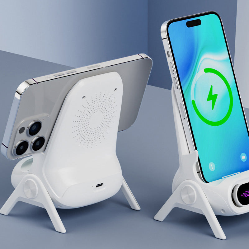 Multifunctional Wireless Fast Charger Phone Stand Magnetic Phone Stand,Small Chair 15W Mobile Phone Holder Tablet Bracket 1/2PCS