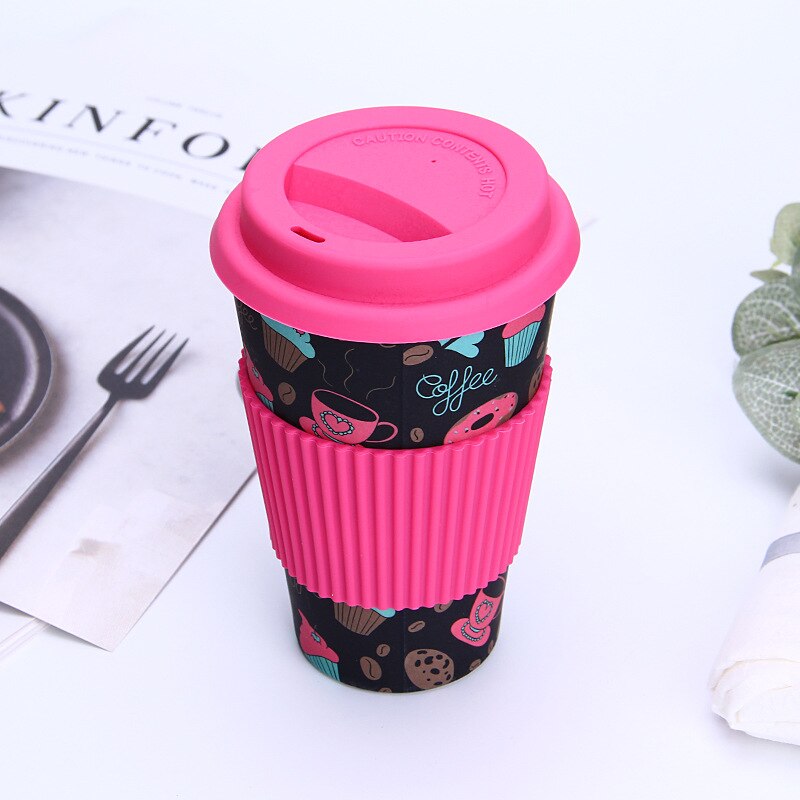 Buy Wholesale China Bamboo Fiber Coffee Cup Fashionable Printed Portable  Exquisite Water Cup Promotional Travel Mugs & Bamboo Fiber Coffee Cupp at  USD 3.22