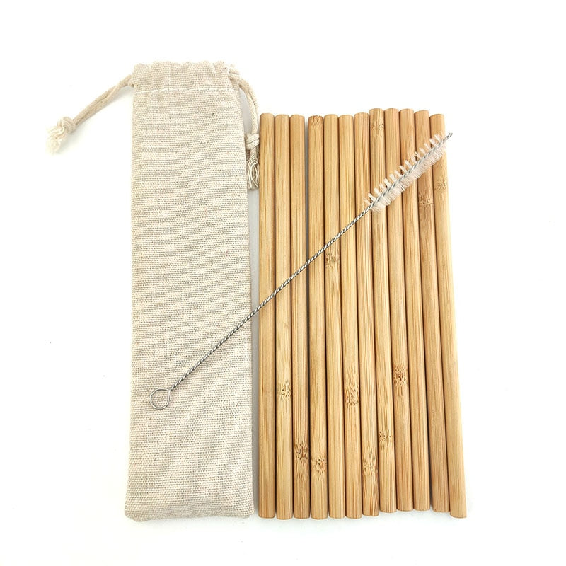 Organic Bamboo Straw Set