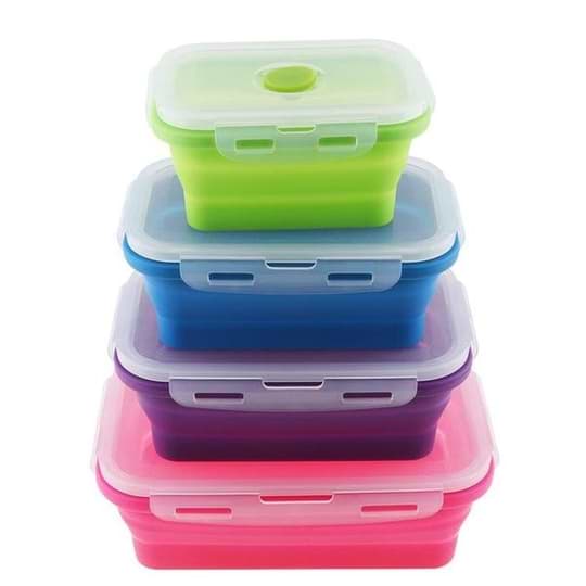 Extra-large Collapsible Silicone Food Storage Containers Lunch Box