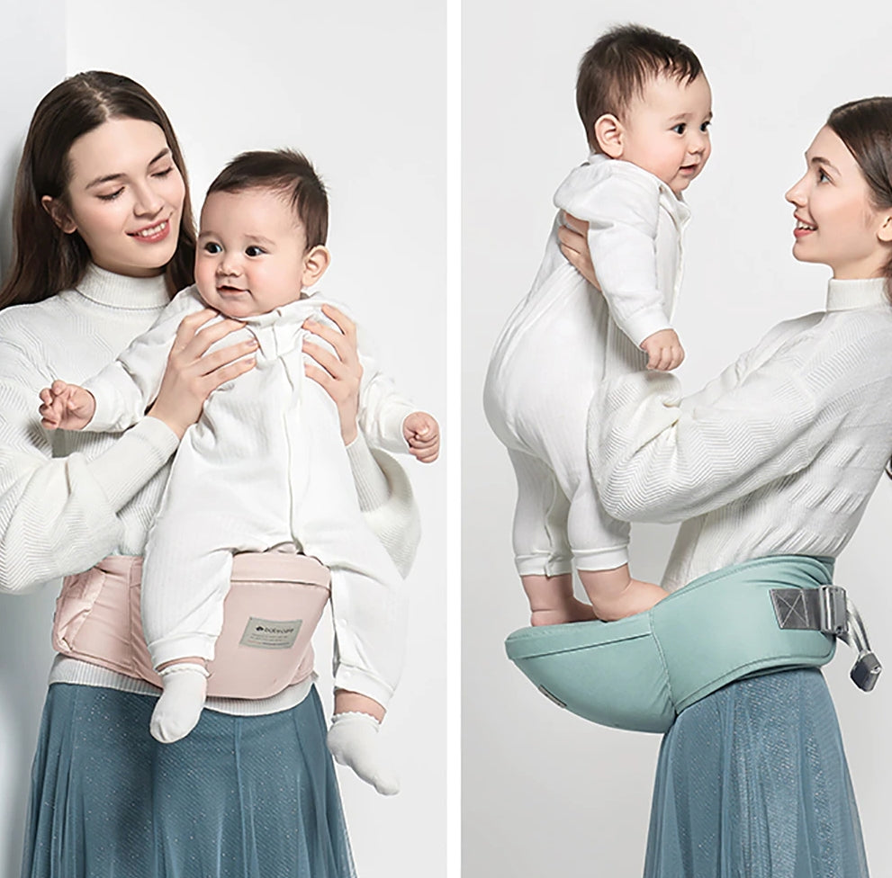 Baby Hip Seat Carrier: 3D Belly Protector & EVA Massage Board