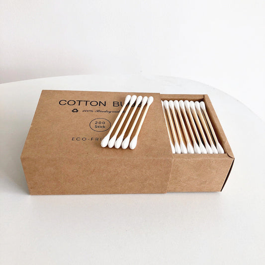 100% biodegradable bamboo cotton natural swabs