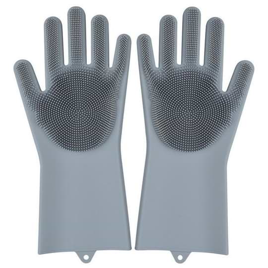 Eco-friendly cleaning gloves are made of 100% biodegradable pure silica gel raw materials, 100% food grade silica gel, detected by FDA material, which is both stain-free and odor-free. They can be sterilized in boiled water, microwave or dishwasher.
